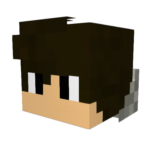 PincheCabra Minecraft avatar head, 3D render