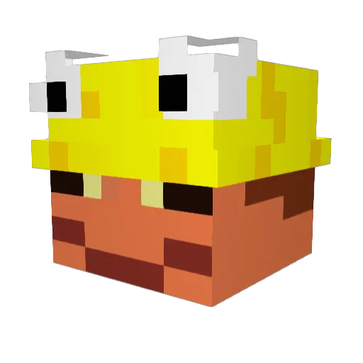 PinchyFrank Minecraft avatar head, 3D render