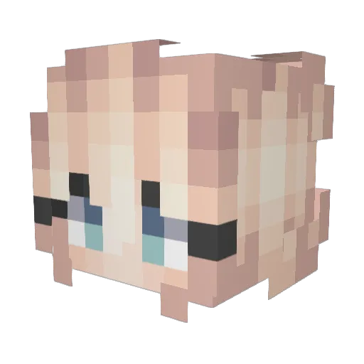 Pinci1304 Minecraft avatar head, 3D render