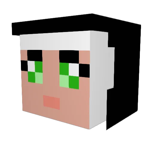Pindrus Minecraft avatar head, 3D render