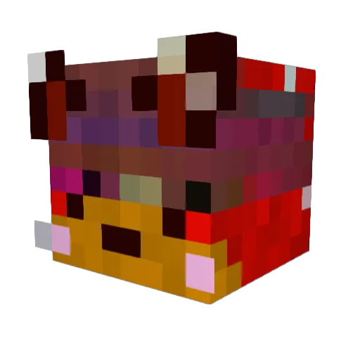 PineWoodFoxx Minecraft avatar head, 3D render