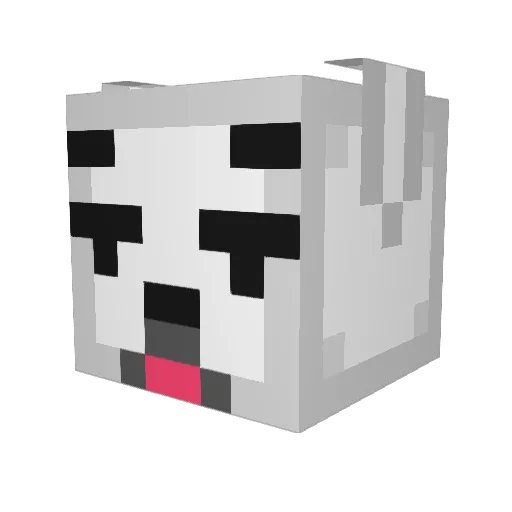 Pineahple Minecraft avatar head, 3D render