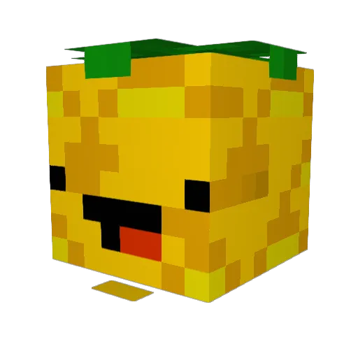 Pineapple11 Minecraft avatar head, 3D render