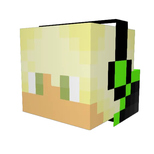 Pineapple682 Minecraft avatar head, 3D render
