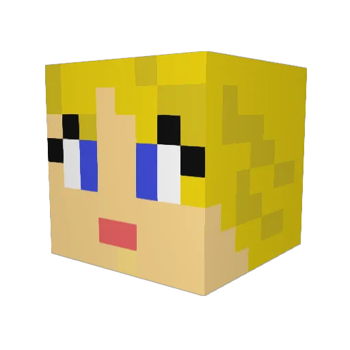 PineappleGirl30 Minecraft avatar head, 3D render