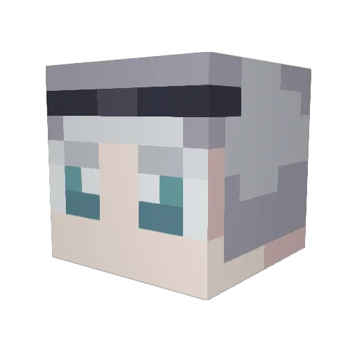 PineappleHawk Minecraft avatar head, 3D render