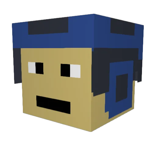 PineapplePizza_0 Minecraft avatar head, 3D render