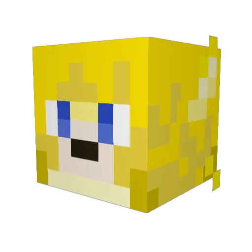 PineappleRoo Minecraft avatar head, 3D render