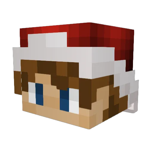 PineappleTopHat Minecraft avatar head, 3D render