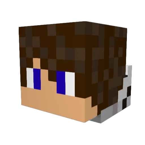 Pineappleki Minecraft avatar head, 3D render
