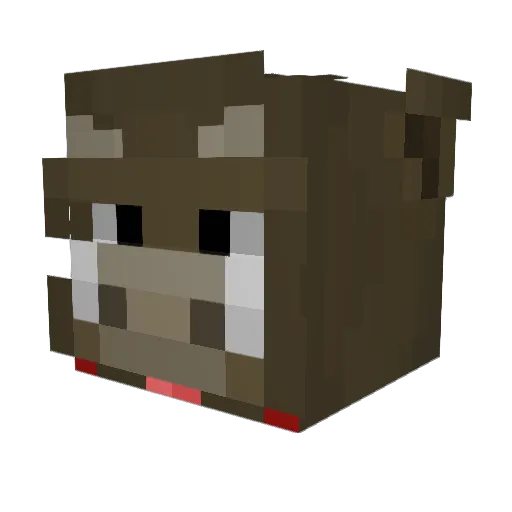 Pinecone45_ Minecraft avatar head, 3D render