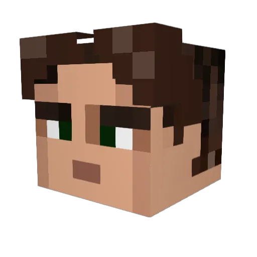 Pinecone9 Minecraft avatar head, 3D render
