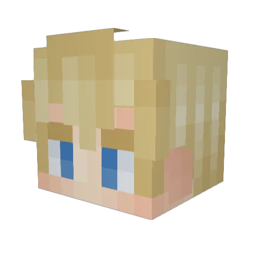 PineconeWalrus Minecraft avatar head, 3D render