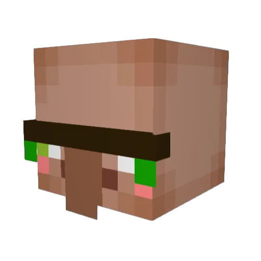 Pineconeakissrex Minecraft avatar head, 3D render