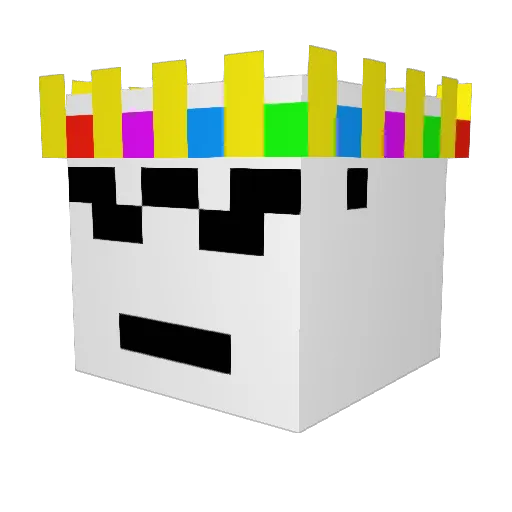 Pinecones__ Minecraft avatar head, 3D render