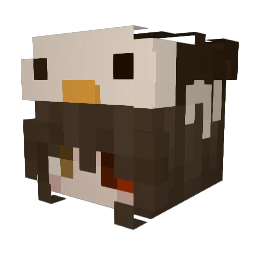 Pineserks Minecraft avatar head, 3D render