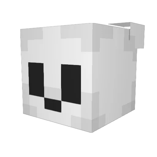 Pinexy Minecraft avatar head, 3D render