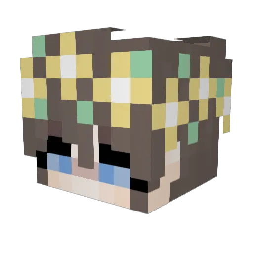 Piney123 Minecraft avatar head, 3D render