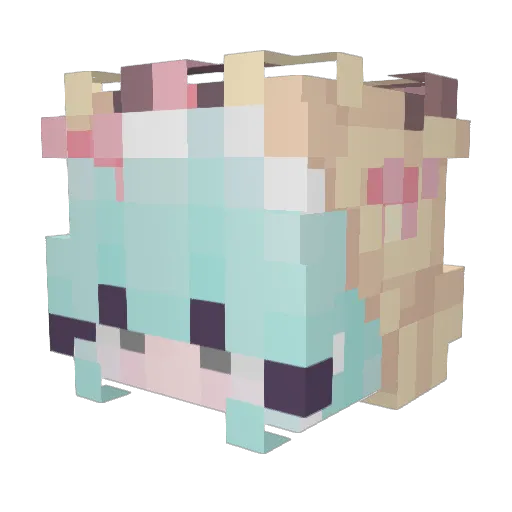 Pinezo Minecraft avatar head, 3D render