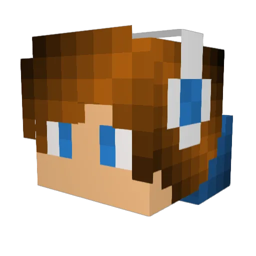 Pinfinder Minecraft avatar head, 3D render