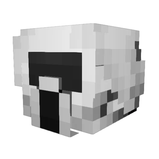 Pinfloide Minecraft avatar head, 3D render