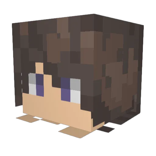Ping4K Minecraft avatar head, 3D render