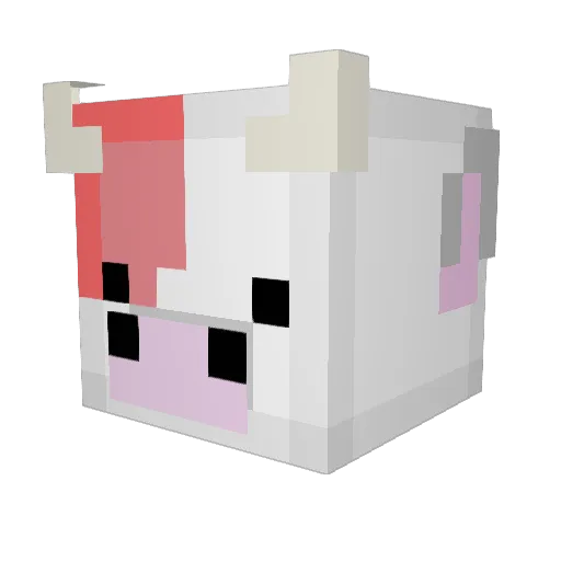 PingBao Minecraft avatar head, 3D render