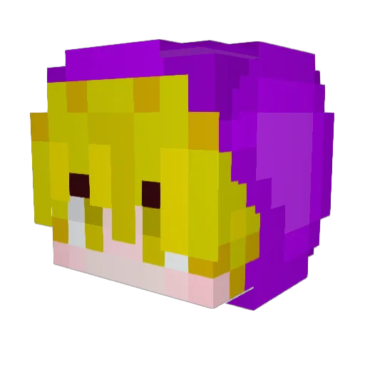 PingRu123 Minecraft avatar head, 3D render