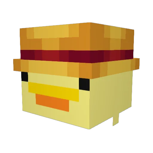 PingSpoofer1400 Minecraft avatar head, 3D render