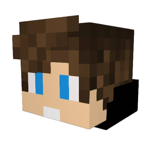 PingSyper Minecraft avatar head, 3D render