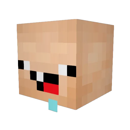 PingTuHai Minecraft avatar head, 3D render