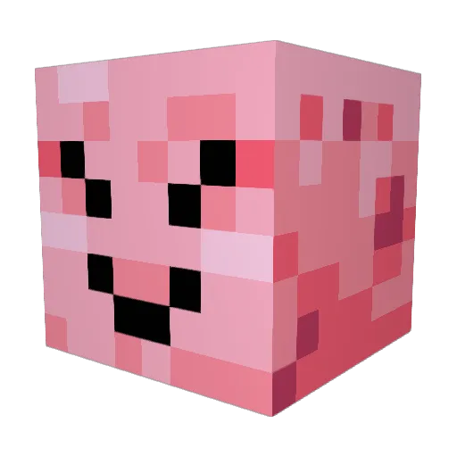 Pingbal Minecraft avatar head, 3D render