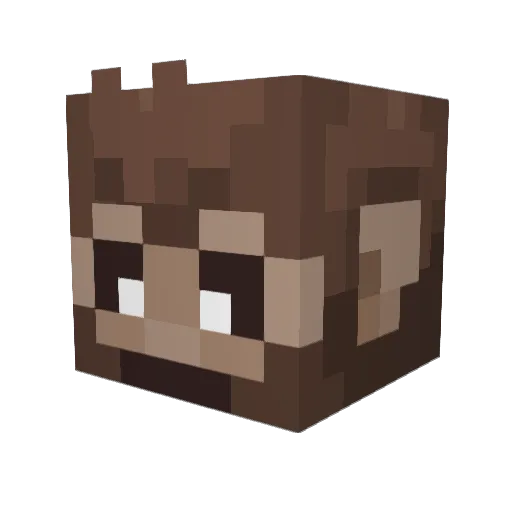 Pingdingshan Minecraft avatar head, 3D render