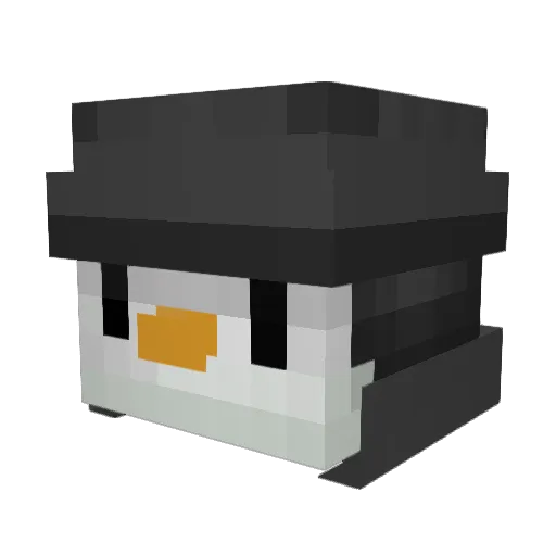 Pinginas Minecraft avatar head, 3D render