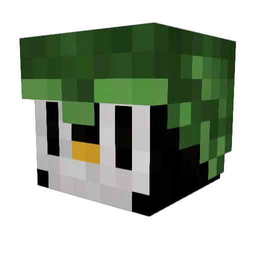 Pingitech Minecraft avatar head, 3D render