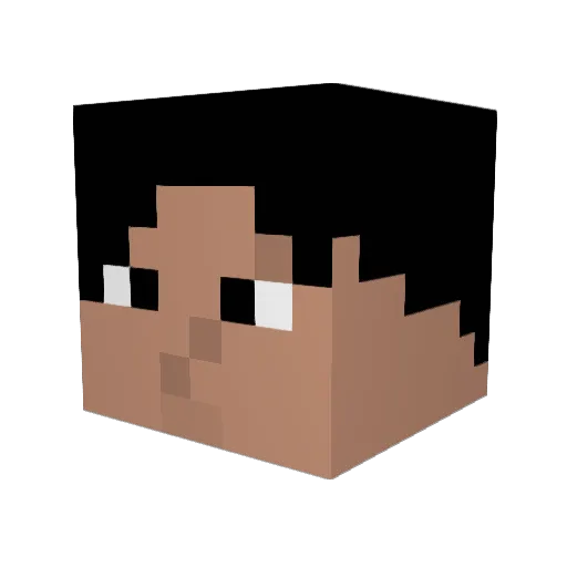 PingoFishy Minecraft avatar head, 3D render