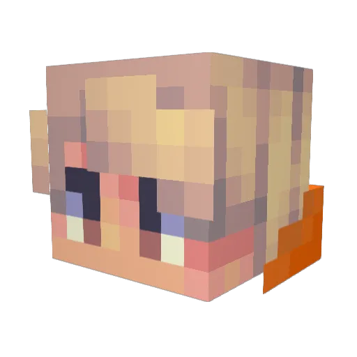PingpongBeast Minecraft avatar head, 3D render