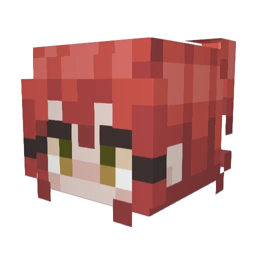 Pingter Minecraft avatar head, 3D render