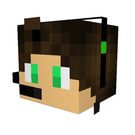 PinguFanClub Minecraft avatar head, 3D render