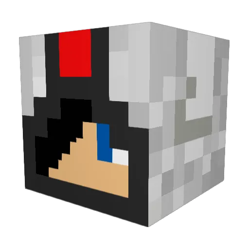 PinguGhost Minecraft avatar head, 3D render