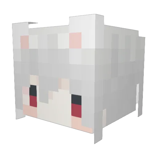PinguOwO Minecraft avatar head, 3D render