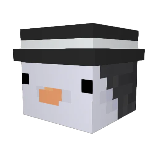 PinguX7 Minecraft avatar head, 3D render