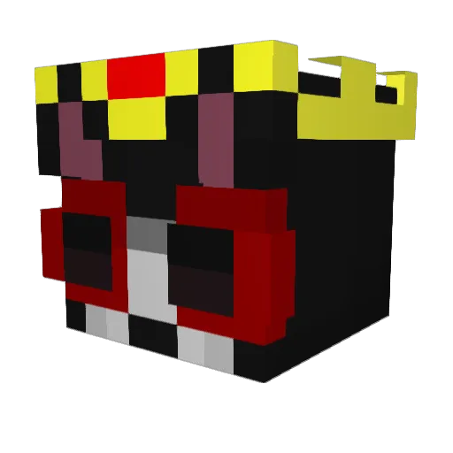 Pingu_11_ Minecraft avatar head, 3D render