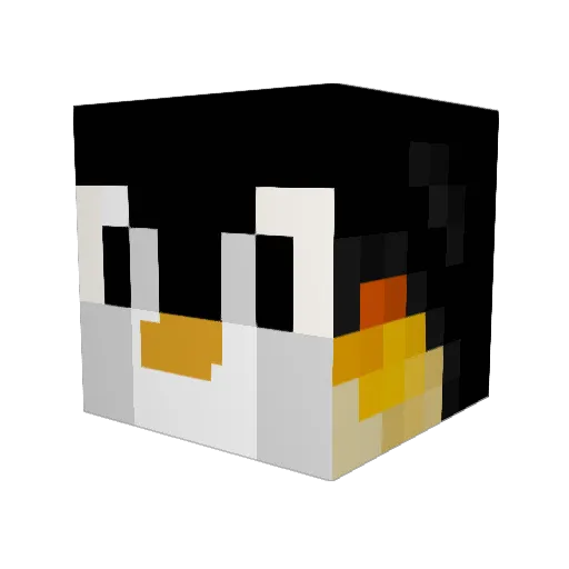 Pingu___ Minecraft avatar head, 3D render