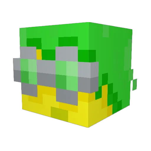 Pingugage Minecraft avatar head, 3D render
