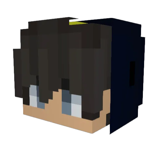 PinguimAzul Minecraft avatar head, 3D render