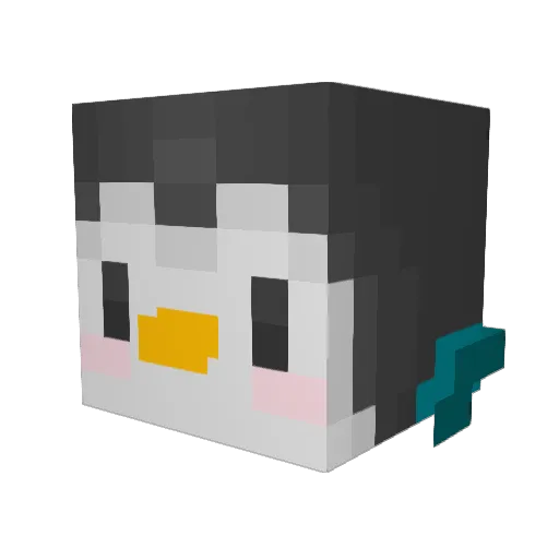 PinguinIan27 Minecraft avatar head, 3D render