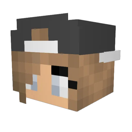 PinguinJenny Minecraft avatar head, 3D render