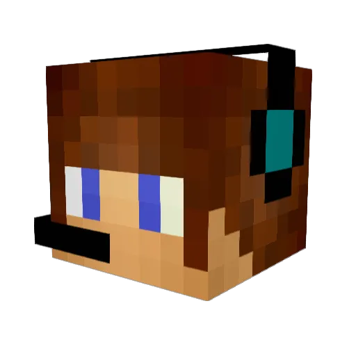 PinguinZombie Minecraft avatar head, 3D render