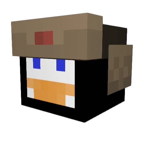 Pinguinos3 Minecraft avatar head, 3D render